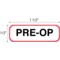 Nevs Position Labels - Pre Op 1/2" x 1-1/2" White w/Red & Black XP-548 - alternate 2